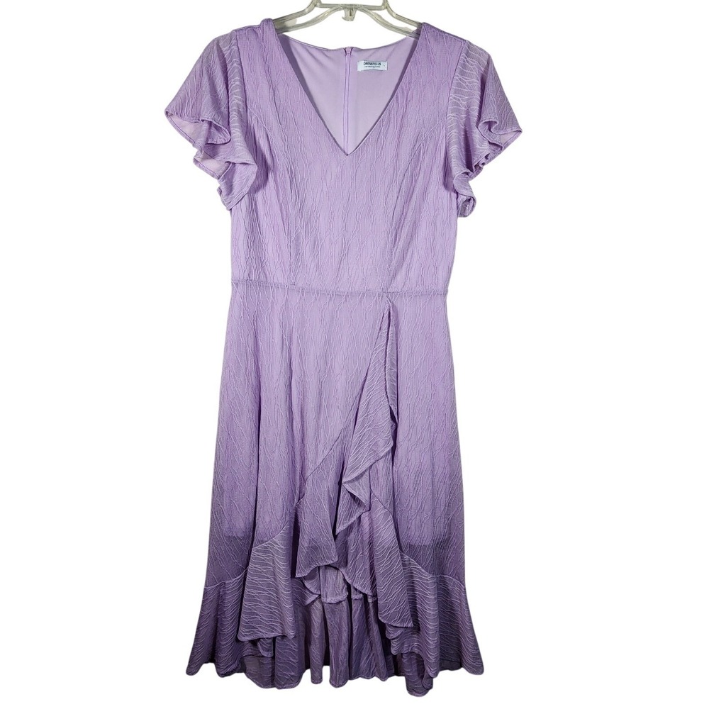 Dresstells Womens Large Lilac Midi Dress Bridal Cottagecore Wedding Guest Spring